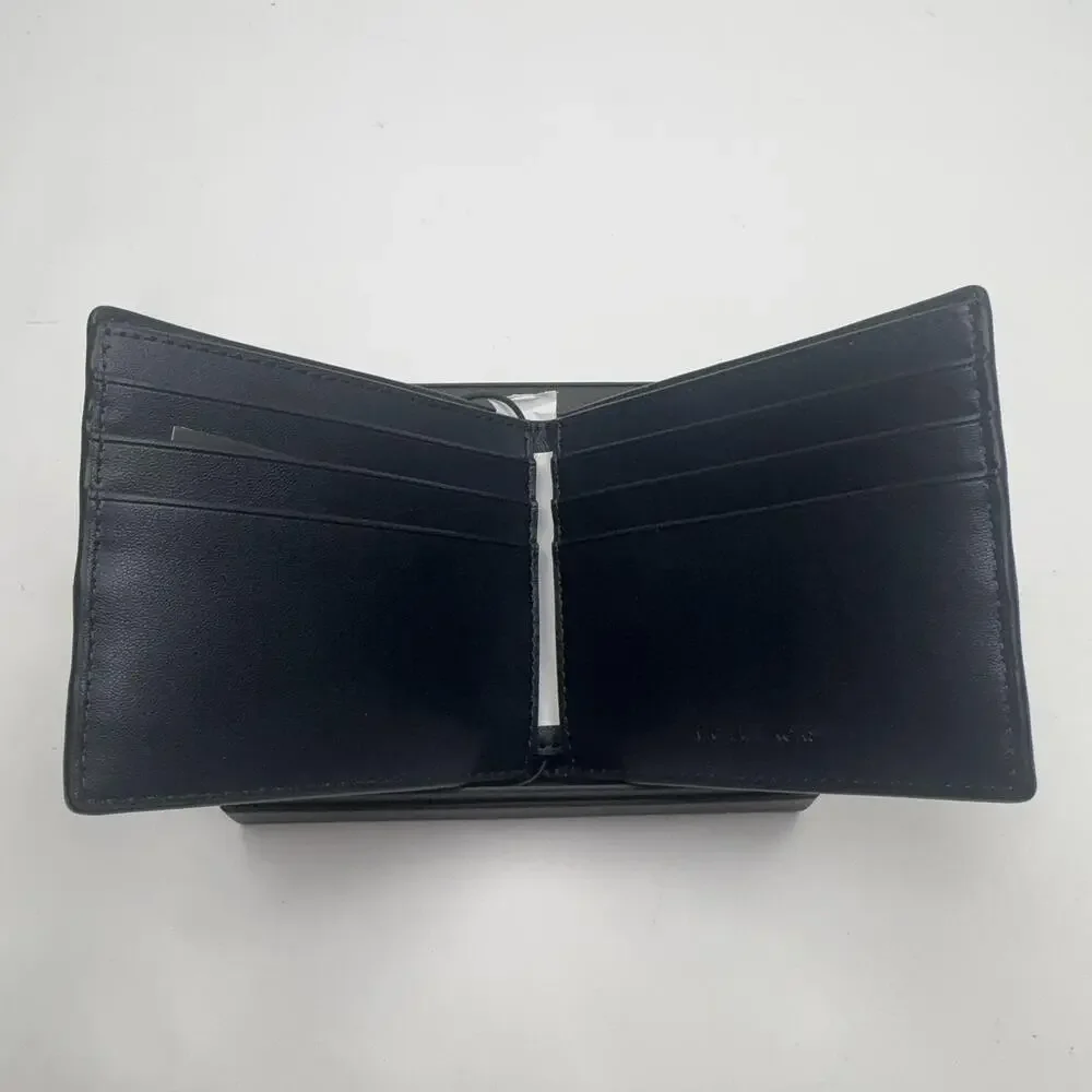 Michael Kors Malone Wallet Slim Billfold Mens Stripe Logo Blue Multi White